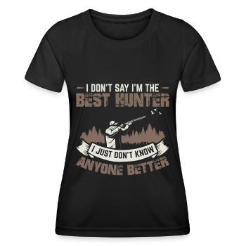 Chasseur Chasse Chasse Chasse Chasseurs bonheur de chasse cadeau - T-shirt sport Femme - noir - Devant - AI Model Female 172 light (172cm)