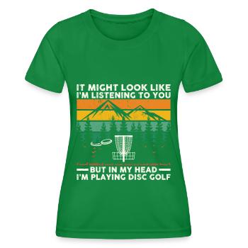 Discgolf | Discgolfer Discgolfspieler Geschenk - Frauen Funktions-T-Shirt - Kelly Green - Vorne - AI Model Female 172 dark (172cm)