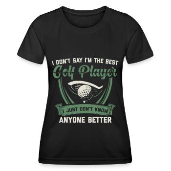 Golf Golfer Golfgolf golf player gift - Women's Functional T-Shirt - black - Front - AI Model Female 172 light (172cm)