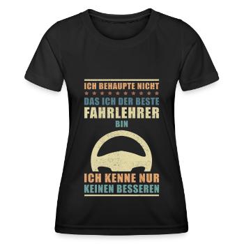 Fahrlehrer | Fahrschule Fahrschullehrer Geschenk - Frauen Funktions-T-Shirt - Schwarz - Vorne - AI Model Female 172 light (172cm)