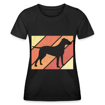 Chien rhodesian Ridgeback | Propriétaire de chien cadeau - T-shirt sport Femme - noir - Devant - AI Model Female 172 light (172cm)