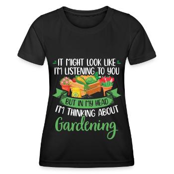 Jardinage Jardinier jardinier jardinier jardinier cadeau - T-shirt sport Femme - noir - Devant - AI Model Female 172 light (172cm)