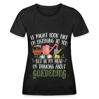 Gardening Hobby Gardening Gardening Gardener Gift - Women's Functional T-Shirt - black - Front - AI Model Female 172 light (172cm)