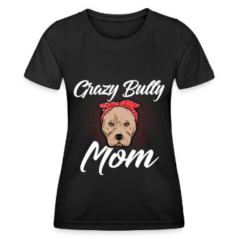 Cadeau de propriétaire de chien américain Bully Mom Bully - T-shirt sport Femme - noir - Devant - AI Model Female 172 light (172cm)