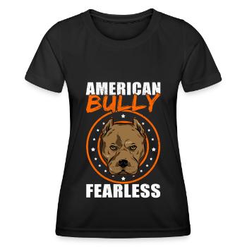 Cadeau de race de chien de propriétaire de chien américain Bully - T-shirt sport Femme - noir - Devant - AI Model Female 172 light (172cm)