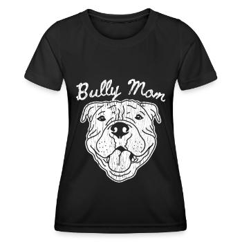 Cadeau de Bully américain propriétaire de chien Bully Mom - T-shirt sport Femme - noir - Devant - AI Model Female 172 light (172cm)