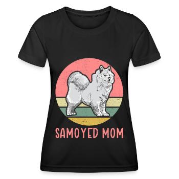 Cadeau de chien Samoyède propriétaire de chien maman Samoyède - T-shirt sport Femme - noir - Devant - AI Model Female 172 light (172cm)