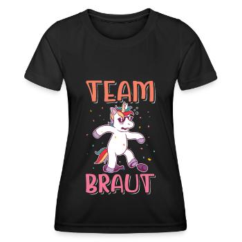 Team Braut Junggesellinnenabschied Party Geschenk - Frauen Funktions-T-Shirt - Schwarz - Vorne - AI Model Female 172 light (172cm)