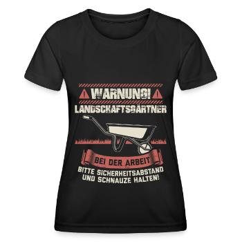 Landschaftsgärtner Gärtner Gartenbau Geschenk - Frauen Funktions-T-Shirt - Schwarz - Vorne - AI Model Female 172 light (172cm)