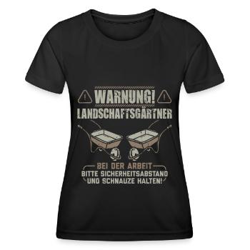 Landschaftsgärtner Gartenbau Gärtner Geschenk - Frauen Funktions-T-Shirt - Schwarz - Vorne - AI Model Female 172 light (172cm)