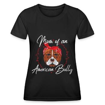 American Bully Mom chien propriétaire de chien cadeau - T-shirt sport Femme - noir - Devant - AI Model Female 172 light (172cm)