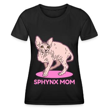 Sphynx Mom Sphynx Cat | Sphinx Cat Gift - Women's Functional T-Shirt - black - Front - AI Model Female 172 light (172cm)