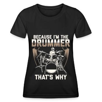 Drummer Drums Drummer Drummer Gift - Women's Functional T-Shirt - black - Front - AI Model Female 172 light (172cm)
