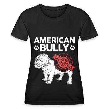 American Bully Dog Dog Owner Gift - Women's Functional T-Shirt - black - Front - AI Model Female 172 light (172cm)