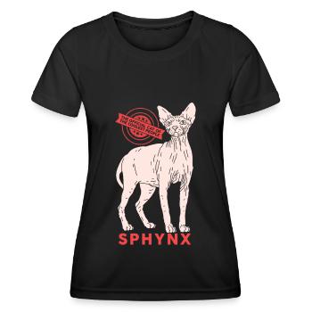 Sphynx Cat Sphinx Cat Owner Gift - Women's Functional T-Shirt - black - Front - AI Model Female 172 light (172cm)