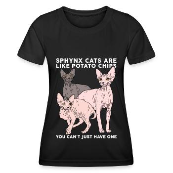 Sphynx Cats Sphinx | Cat Owner Gift - Women's Functional T-Shirt - black - Front - AI Model Female 172 light (172cm)