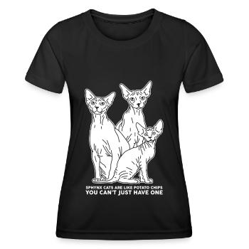 Sphynx Cat Sphinx | Cat Owner Gift - Women's Functional T-Shirt - black - Front - AI Model Female 172 light (172cm)