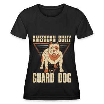 American Bully chien propriétaire de chien cadeau - T-shirt sport Femme - noir - Devant - AI Model Female 172 light (172cm)
