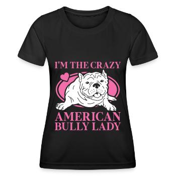 American Bully Mom chien propriétaire de chien cadeau - T-shirt sport Femme - noir - Devant - AI Model Female 172 light (172cm)