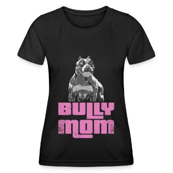 American Bully Mom chien propriétaire de chien cadeau - T-shirt sport Femme - noir - Devant - AI Model Female 172 light (172cm)