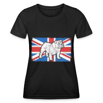 English Bulldog Dog English Bulldog Gift - Women's Functional T-Shirt - black - Front - AI Model Female 172 light (172cm)