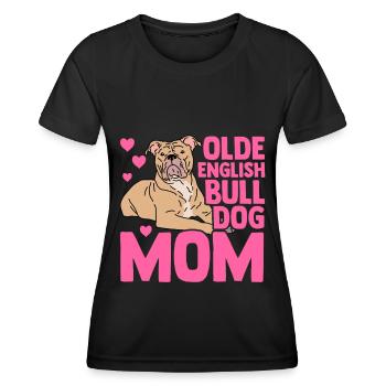 Olde English Bulldog mom cadeau propriétaire de chien - T-shirt sport Femme - noir - Devant - AI Model Female 172 light (172cm)