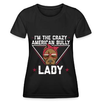 American Bully propriétaire de chien cadeau de maîtresse - T-shirt sport Femme - noir - Devant - AI Model Female 172 light (172cm)