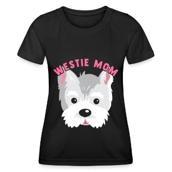 Westie Mom West Highland Terrier Cadeau - T-shirt sport Femme - noir - Devant - AI Model Female 172 light (172cm)