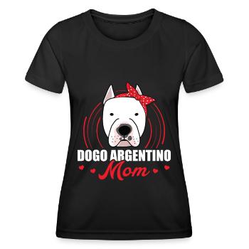 Argentine Great Dane | Dogo Argentino Mom Gift - Women's Functional T-Shirt - black - Front - AI Model Female 172 light (172cm)