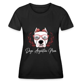 Argentine Great Dane Mom Dogo Argentino Gift - Women's Functional T-Shirt - black - Front - AI Model Female 172 light (172cm)