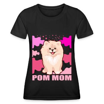 Zwergspitz Pomeranian Mistress Dog Mom Gift - Women's Functional T-Shirt - black - Front - AI Model Female 172 light (172cm)