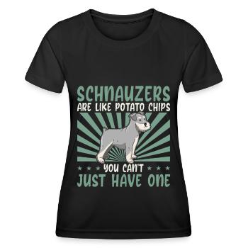 Schnauzer Chien Propriétaire de chien Propriétaire de chien Cadeau - T-shirt sport Femme - noir - Devant - AI Model Female 172 light (172cm)