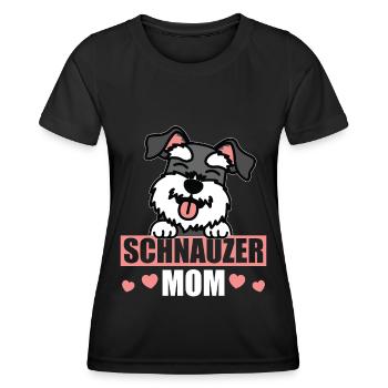 Schnauzer Mom Dog Owner Mistress Gift - Women's Functional T-Shirt - black - Front - AI Model Female 172 light (172cm)