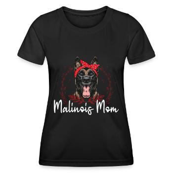Malinois Mom Belgischer Schäferhund Hund Geschenk - Frauen Funktions-T-Shirt - Schwarz - Vorne - AI Model Female 172 light (172cm)
