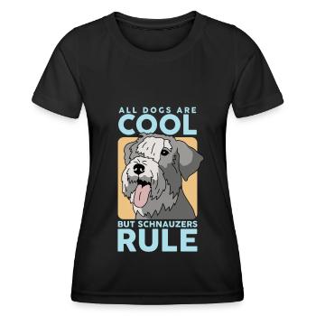 Schnauzer Chien Propriétaire de chien Propriétaire de chien Cadeau - T-shirt sport Femme - noir - Devant - AI Model Female 172 light (172cm)