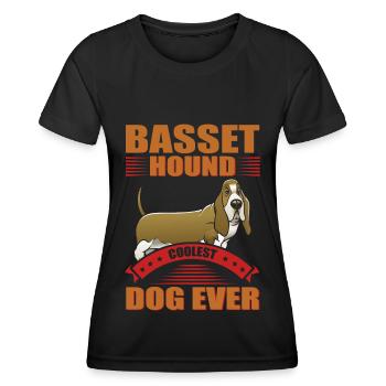 Basset Hound Dog Owner Dog Owner Gift - Women's Functional T-Shirt - black - Front - AI Model Female 172 light (172cm)