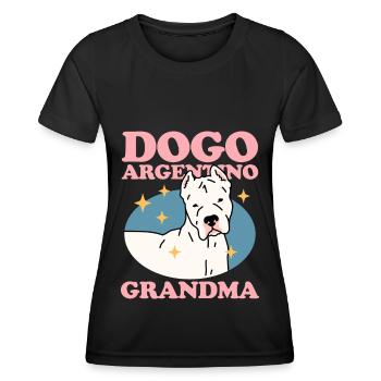 Dogo Argentino Grandma | Dog Owner Gift - Women's Functional T-Shirt - black - Front - AI Model Female 172 light (172cm)