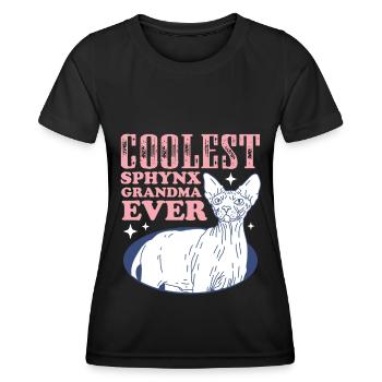 Sphynx Cat | Cat Owner Cat Mom Gift - Women's Functional T-Shirt - black - Front - AI Model Female 172 light (172cm)