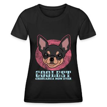 Chihuahua Maman Propriétaire de chien Propriétaire de chien Cadeau - T-shirt sport Femme - noir - Devant - AI Model Female 172 light (172cm)