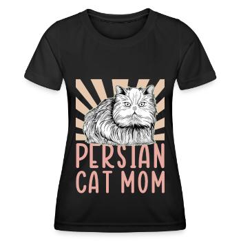 Perserkatze Katzenmama Katzenbesitzerin Geschenk - Frauen Funktions-T-Shirt - Schwarz - Vorne - AI Model Female 172 light (172cm)