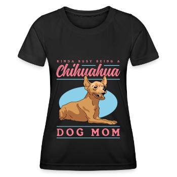 Chihuahua Mom Hundebesitzer Frauchen Geschenk - Frauen Funktions-T-Shirt - Schwarz - Vorne - AI Model Female 172 light (172cm)