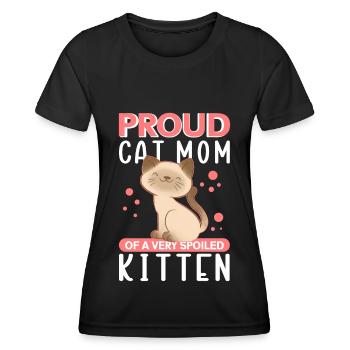 Chat Maman Chaton Propriétaire de chat Chat Cadeau - T-shirt sport Femme - noir - Devant - AI Model Female 172 light (172cm)