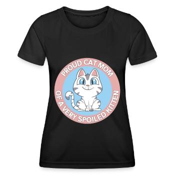 Chat Maman Propriétaire de chat Chat Chat Cadeau - T-shirt sport Femme - noir - Devant - AI Model Female 172 light (172cm)