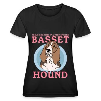 Basset Hound Mom Dog Owner Mistress Gift - Women's Functional T-Shirt - black - Front - AI Model Female 172 light (172cm)