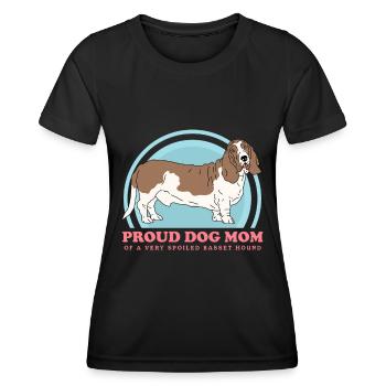 Basset Hound Maman Maîtresse Chien Propriétaire Cadeau - T-shirt sport Femme - noir - Devant - AI Model Female 172 light (172cm)