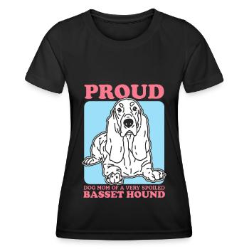 Basset Hound Mom Dog Mom Dog Owner Gift - Women's Functional T-Shirt - black - Front - AI Model Female 172 light (172cm)