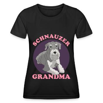 Schnauzer Grand-mère Propriétaire de chien Maîtresse Cadeau - T-shirt sport Femme - noir - Devant - AI Model Female 172 light (172cm)