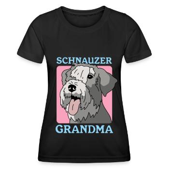 Schnauzer Grand-mère Maîtresse Chien Propriétaire Cadeau - T-shirt sport Femme - noir - Devant - AI Model Female 172 light (172cm)