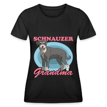 Schnauzer Grand-mère Chien Propriétaire de chien Cadeau - T-shirt sport Femme - noir - Devant - AI Model Female 172 light (172cm)