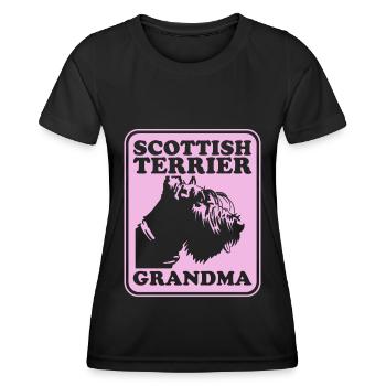 Scottish Terrier Grandma Dog Owner Cadeau - T-shirt sport Femme - noir - Devant - AI Model Female 172 light (172cm)